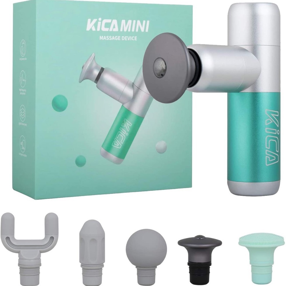 Mini Massage Gun Deep Tissue Massager- Portable, Powerful, Quiet- light Green